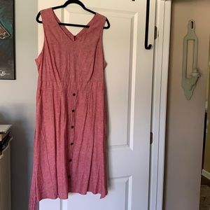 NWT Red Linen Dress